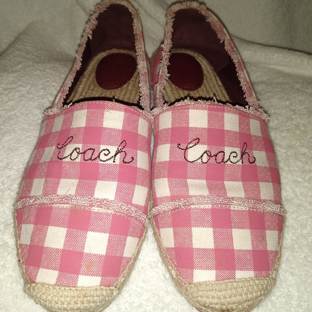 Coach espadrilles strawberry/white size 10